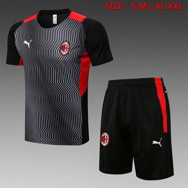 Formazione AC Milan Set Completo 2022 Grigio Nero